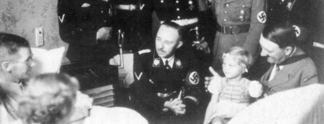 Adolf Hitler with Ilse Terboven during a visit to Josef Terboven in hospital, in Essen